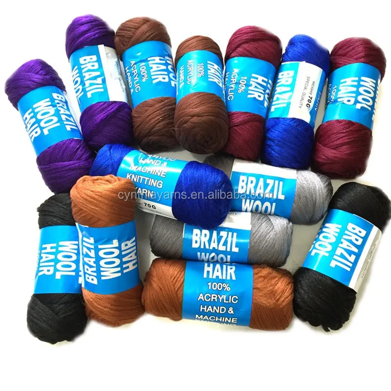 70g Ball 6 Balls Lot Hot Sale Wholesale New Brazilian Wool Hair