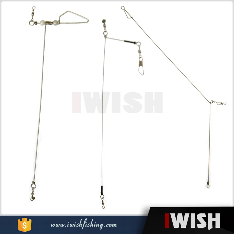 20-Pack Saltwater Fishing Wire Leader Rigs – Pre-Tied Steel Traces With Hooks & Swivels (20-80lb, 12cm)