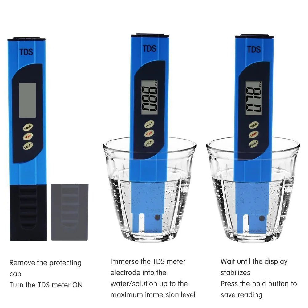 Multifunction Portable Digital Tds Meter Tester Tds3/temp/ppm Water ...