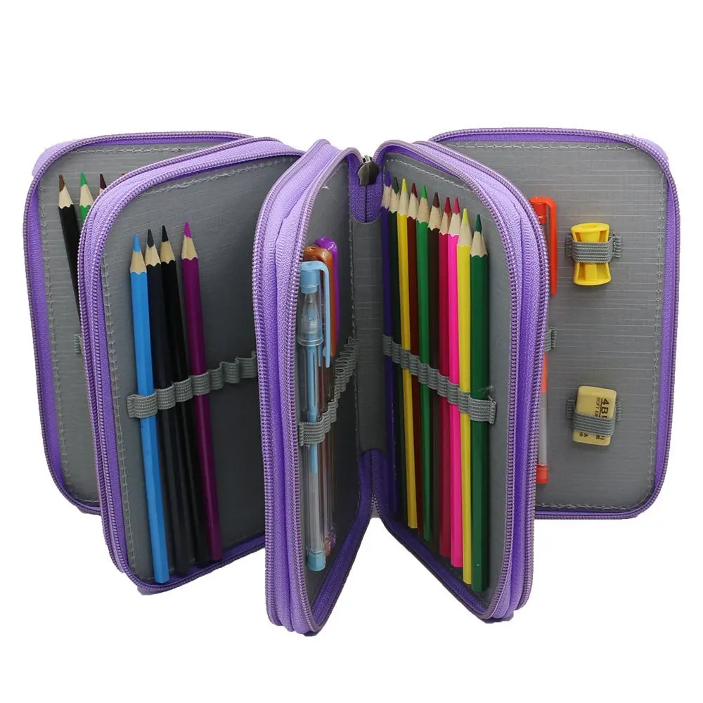 pencil case with pencil holders
