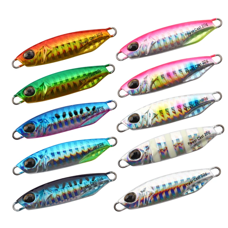 

FUNADAIKO 15g/20g/30g/40g slow jig Lead Fish Baits fishing metal micro jig lure metal fishing lures 40g, Various colors or customized
