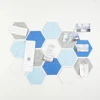 Colorful Felt Wall Tiles Hexagon Type Memo Board for Wall Decoration