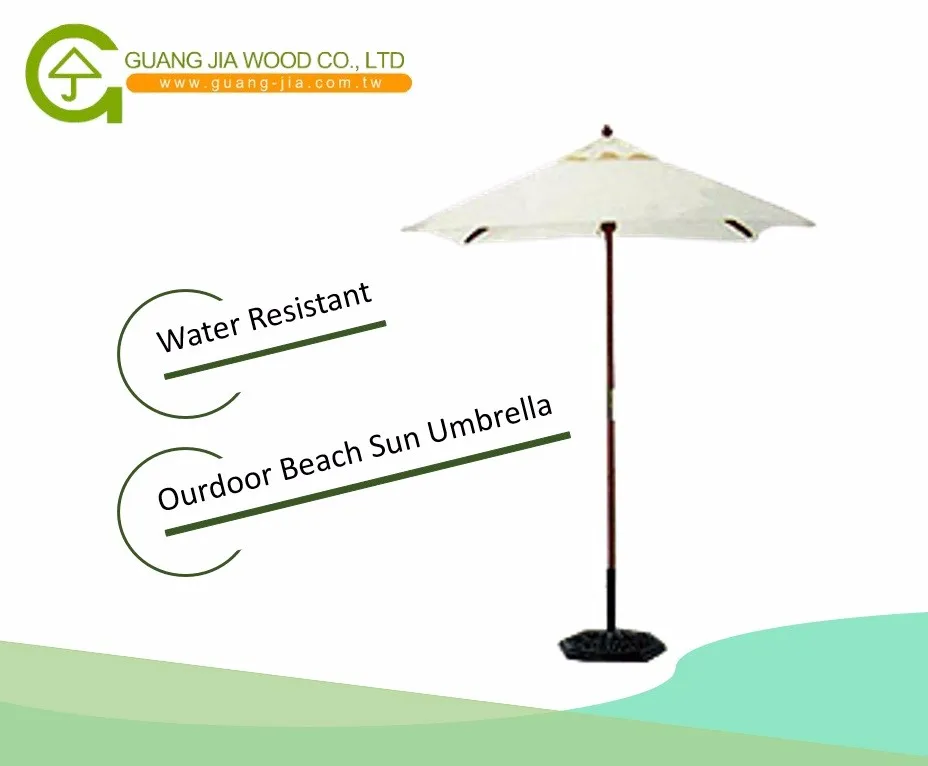 
wooden pole beach umbrella 
