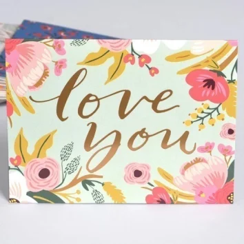 
Luxury custom logo fancy white card gold foil stamping wedding thank you card 