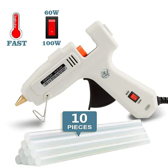 60/100w Dual Power High Temp Heavy Duty Spray Hot Melt Glue Gun With