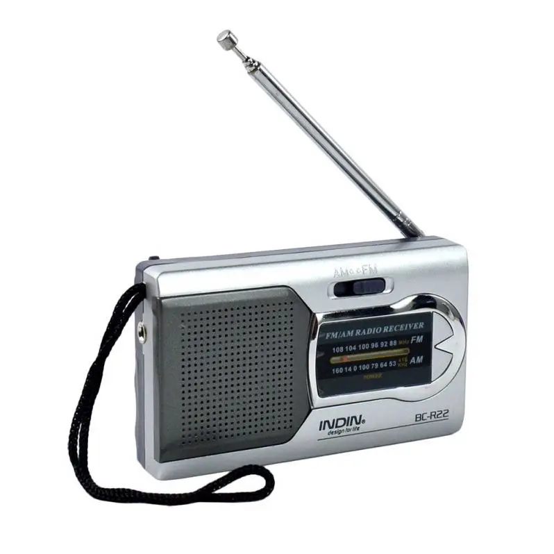 

Pocket size am fm radio with lanyard fashional promotion wireless fm radio, Silver, customized