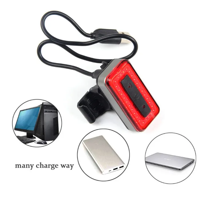 Smart Intelligent Sensitive Bike safety light USB Rechargeable COB LED Bike Tail Light Cycling Warning Rear Lamp