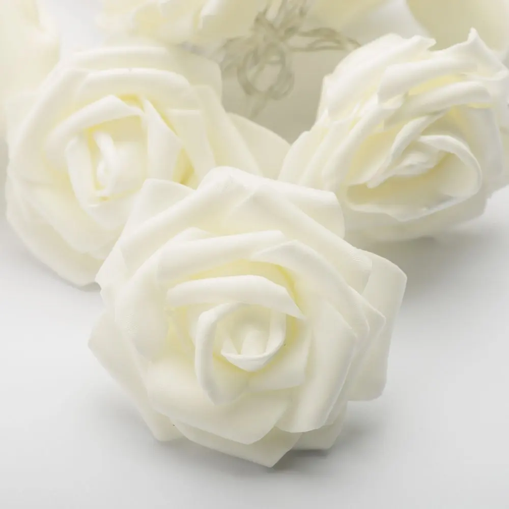 White Rose Flower Led Battery Fairy String Lights For Wedding White Rose Flower Led Battery Fairy String Lights For Wedding Centerpiece Birthday Gift Decorative Light
