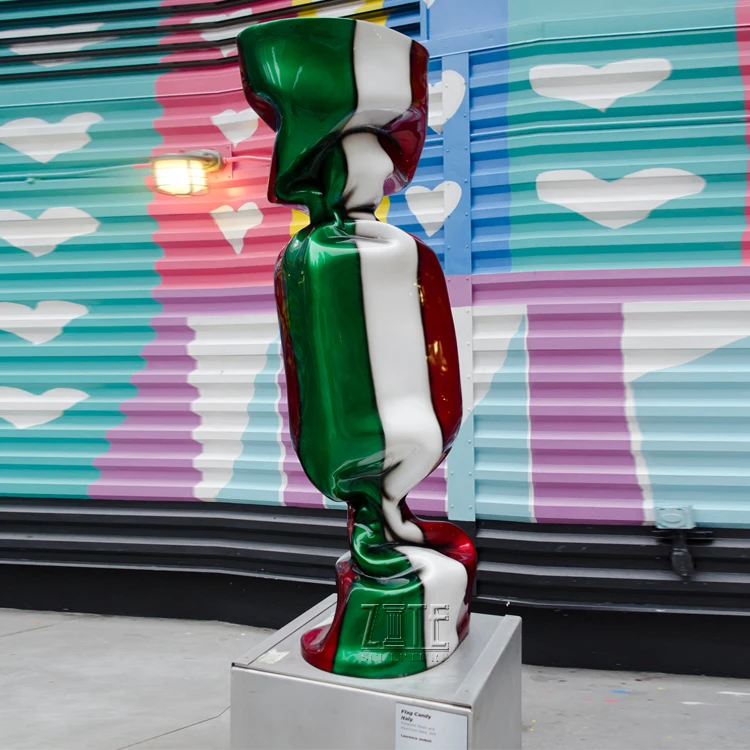 Custom Colorful Fiberglass Pop Art Sculpture Resin Candy Statue Buy