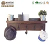 Coat Rack with Floating Shelf ,Rustic Mail and Key Holder,Wedding Present