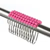 12pcs/set Practical Stainless Steel Bath Glide Rings Shower Curtain Hooks with Rollerball