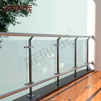 Modern Wooden Stair Railing With Glass Panel For Office Or School - Buy Wooden Stair Railing 