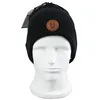 winter beanies with faster shipment 100% acrylic with custom leather logo and label beanie hat