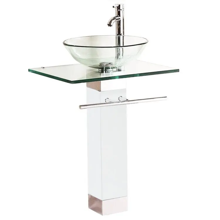 glass vanity wash basin