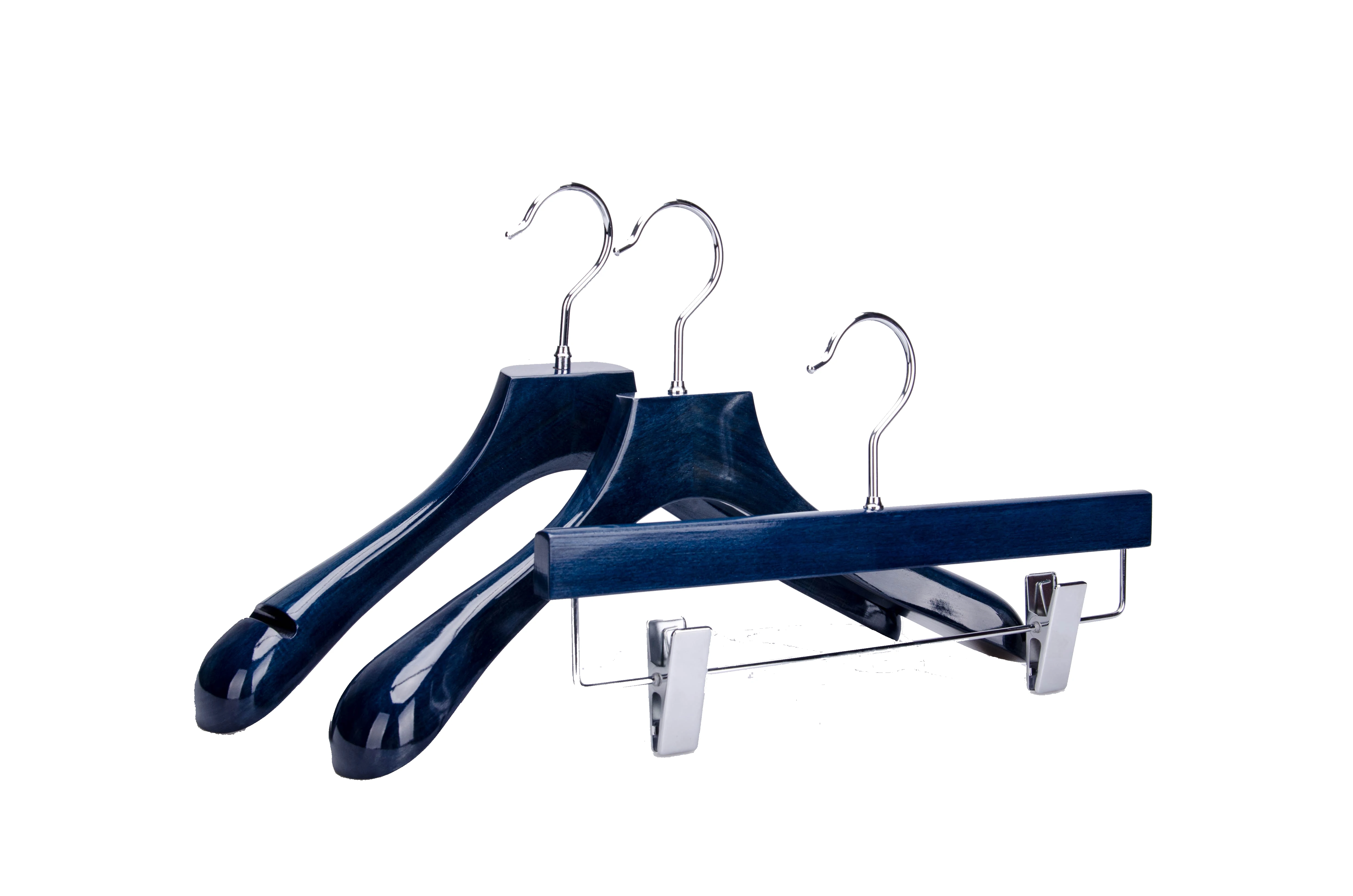 Zara Decorative Fashion 2 Piece Set Soild Wood Wooden Suit Hangers