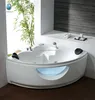 K-631 White Acrylic Wall-in 2 Person Bathroom Massage Bathtub With Pillows glass window ABS hydromassage triangle hot tub spa