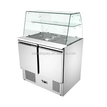 Used Subway Sandwich Prep Table Refrigerated Pizza Prep Table