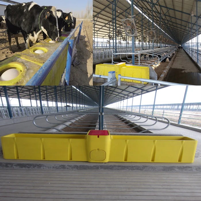 Yomo Dairy Farm Equipment 4m Cattle Water Trough With Float Cover Ym402 Large Plastic Water