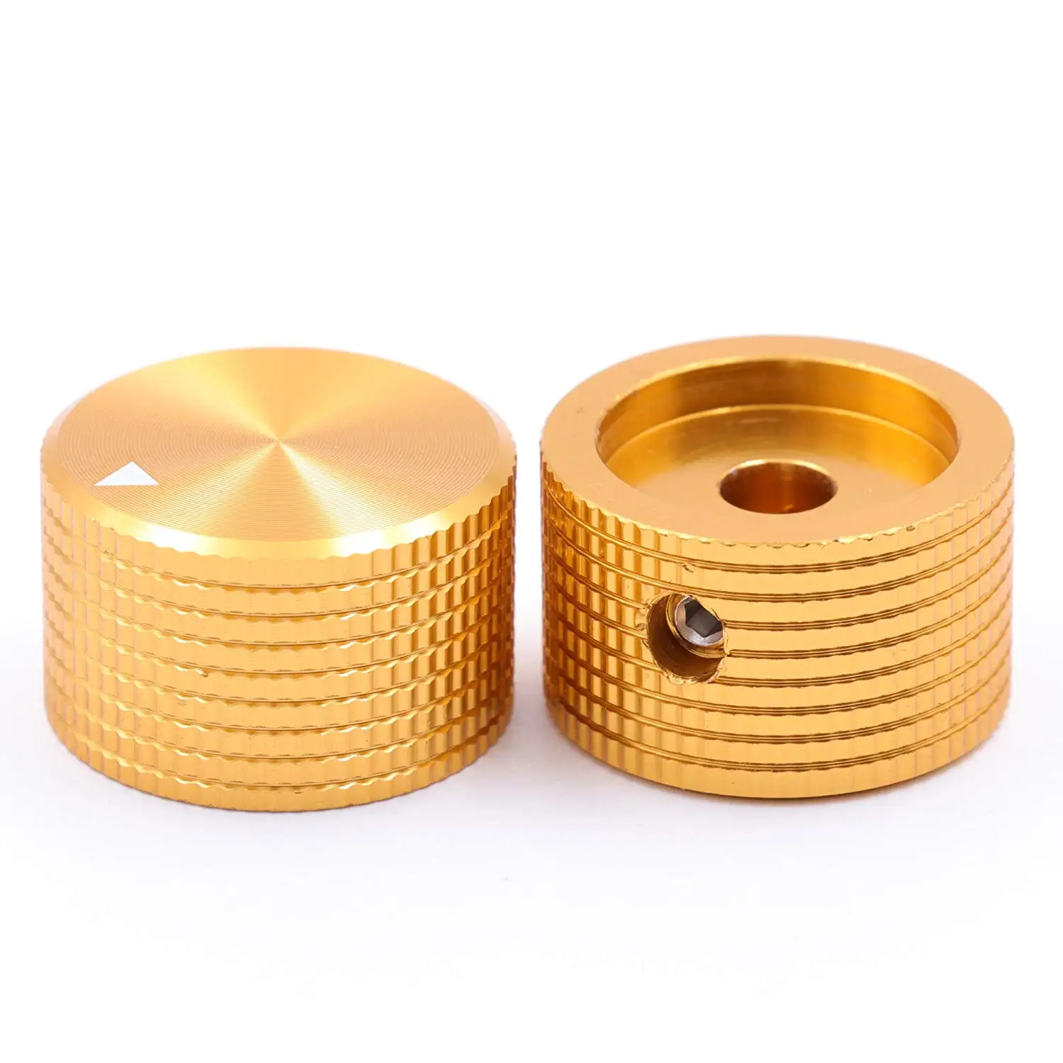 2PCS AMPLIFIER KNOB 25x15.5mm Aluminum CD Player Guitar AMP Radio CD Knob VOLUME