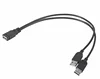 30cm Extension Cable USB 1 Female To 2 Dual USB Male Data Hub Power Adapter Y Splitter USB Charging Power Cable Cord 2017