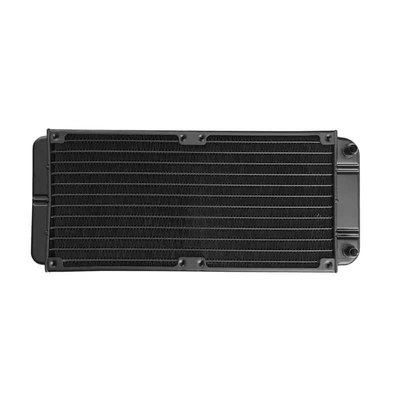 240mm 12-Tube Aluminum Computer Water Cooling Radiator Heat Exchanger for ID 8-10mm tubes for Laptop Desktop computer PC