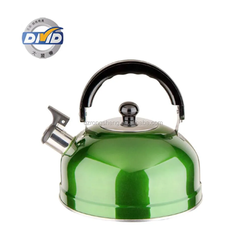 green whistling kettle