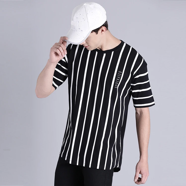 Teen Boys Fashion Clothing T Shirt Custom Made Short Sleeves Stripes T ...