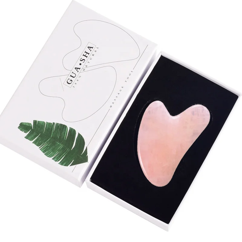 Handmade Rose Quartz Gua Sha Scraping Heart Gua Sha For Face Massage