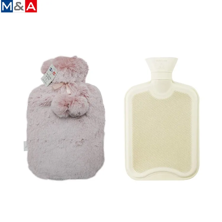 
Popular new producing luxury faux fur plush hot water bottle and cover 