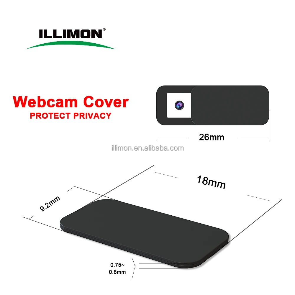 

New Arrival Privacy Protector 0.75mm Ultru Thin ABS Plastic Laptop Smartphones pads Webcam Cover, Black/white/oem color