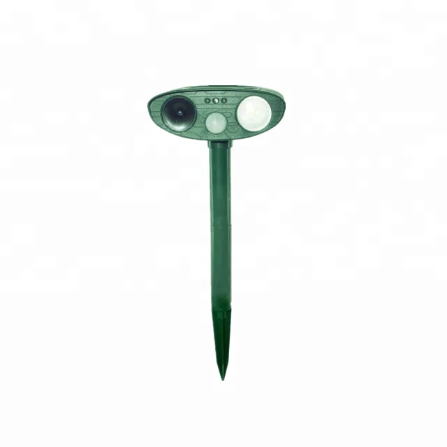 

Outdoor solar sonic Ultrasonic animal repellent with motion activated, Green