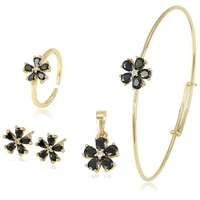 

64583 Xuping flower baby 4 piece jewelry set, cute kids jewellery