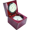 superior quality compass travel wooden desk clock