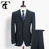 2016 pattern plaid stylish men 2 piece full canvas suit polyester rayon material business tuxedo suit