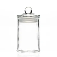 

Manufacturer OEM 750ml Kitchen Use Round Empty Glass Storage Jar with Glass lid for Tea