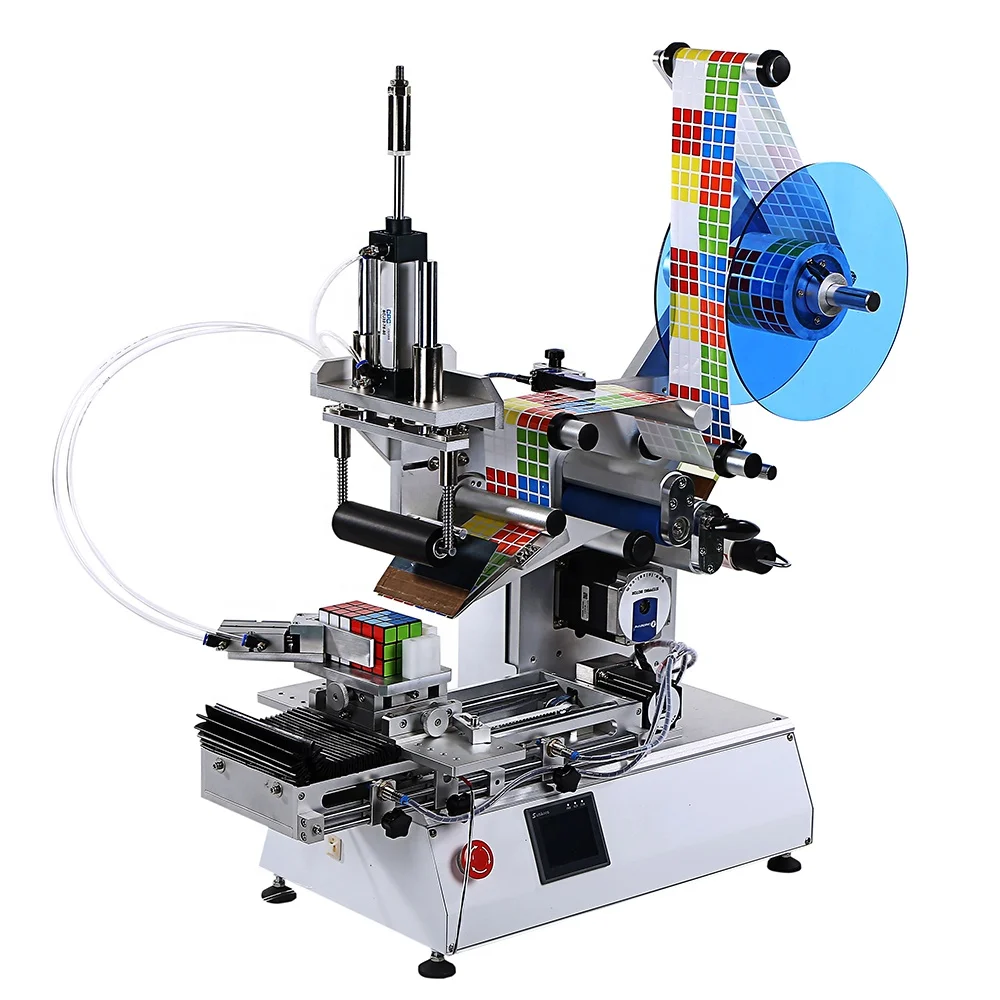 
Square bottle sticker label manual bottle labeling machine front and back side label 