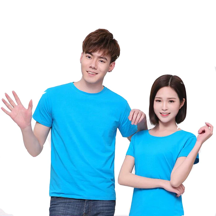 

Cheap hot selling 50% Cotton 50% Polyester unisex adult oem logo blank plain short sleeve men custom t shirt, 17colors