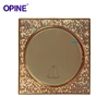 British Standard 86 Type Golden Round Door Bell Wall Switch