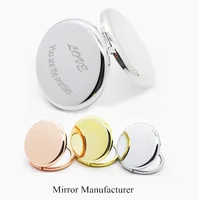 

Personalized cosmetic mirror plain base style metal mirror for cosmetic pocket cosmetic mirror