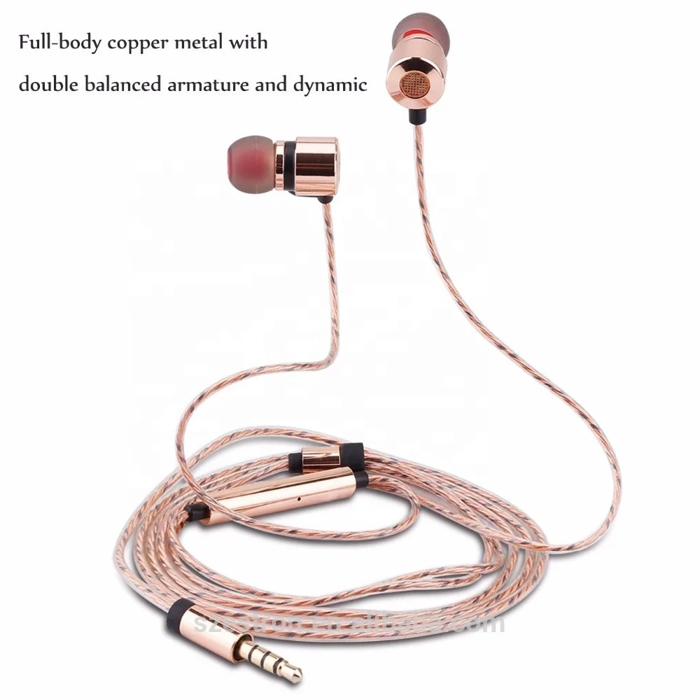 

TIMMKOO Audiophile In Ear Monitor Stereo Metal In Ear Headphones Bass Noise Isolating Earphones Earbuds With Mic (Rose Gold)