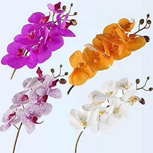 
Phalaenopsis Orchid Artificial Branches Real Touch Latex Flowers for Home Office Wedding Decoration 