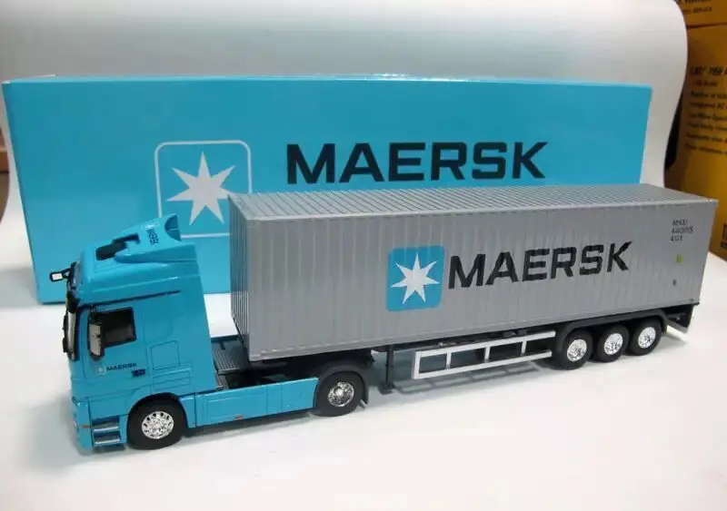 NEW 1 50 Mercedes Benz MAERSK container truck model