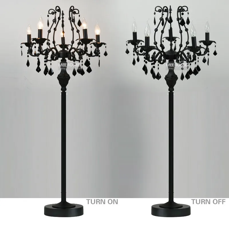2018 Vintage 5 Lights Crystal Floor Lamp Stand Light Fixture Aeproduct