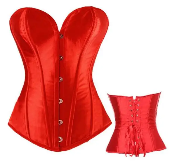 

NCS404 Vintage Party Corset Tops For Women Plus Size Wedding Bridal Bustier Corsets Lingerie Sexy Corselet Overbust Shapewear, Black+red