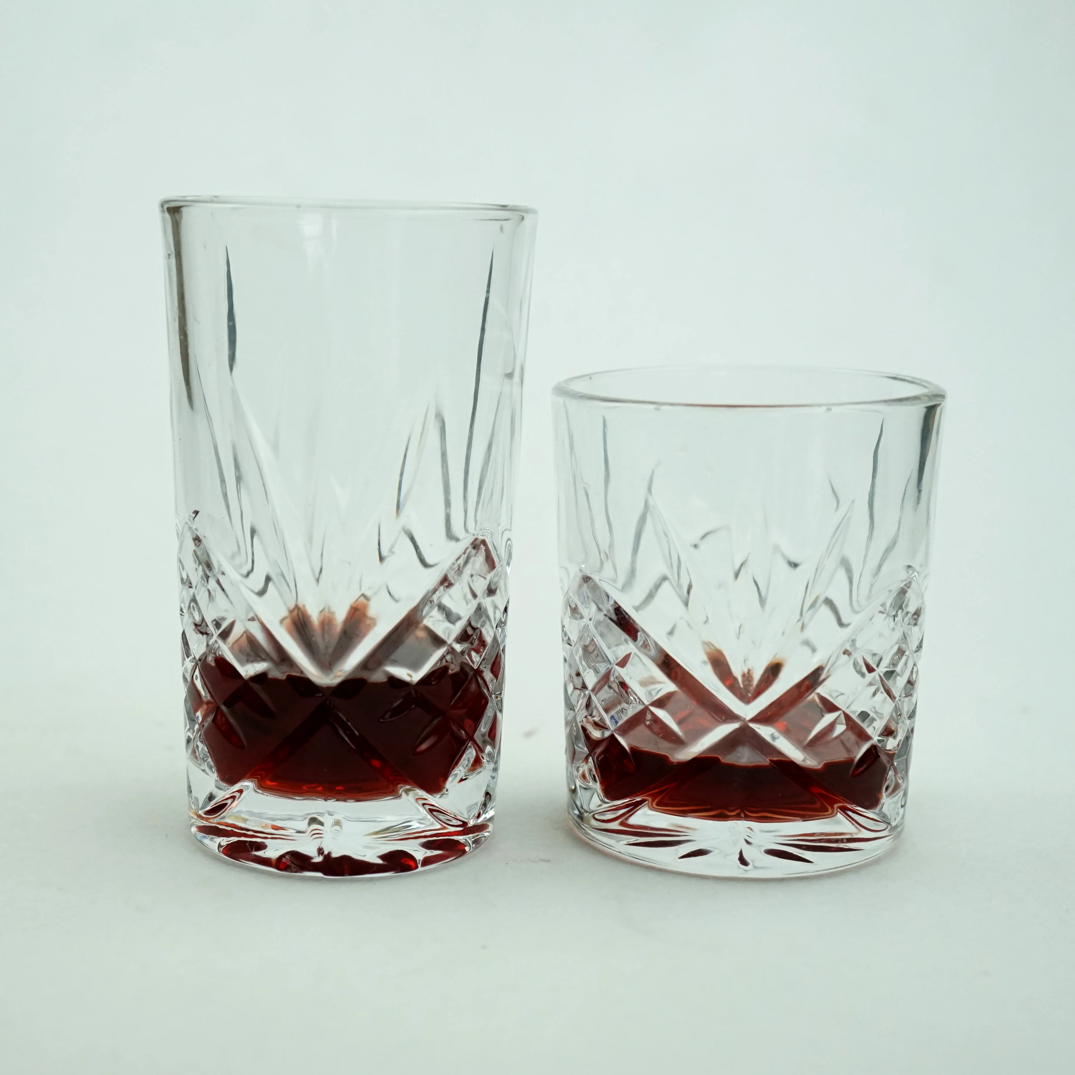 优雅350毫升 12 盎司透明酒杯压花