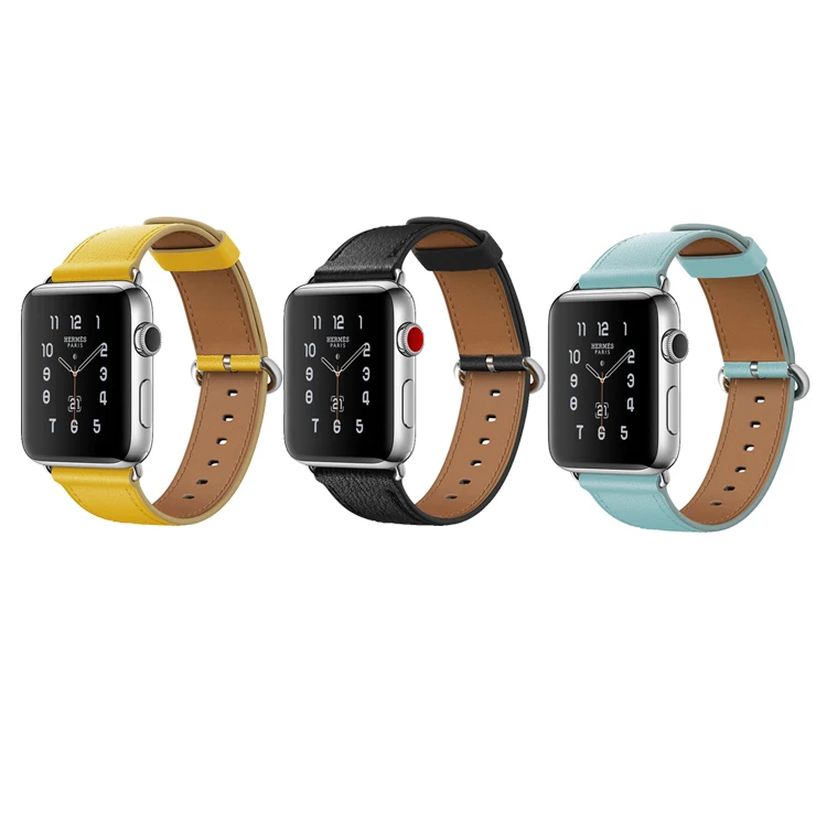 

PU Leather Bracelet Band For Iwatch Series 1-6 Classical Mens Wrist Watches Strap