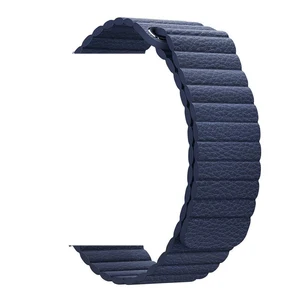 Compatible with Apple Watch Band 44mm 40mm 42mm 38mm,Strong Magnetic Leather Loop Replacement Strap Compatible for iWatch4 3 2 1