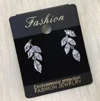 

Fashion Flower Sparkling Tiny CZ Drop Wedding Earrings Elegant Long Earrings Bridal Jewelry For Women Gift