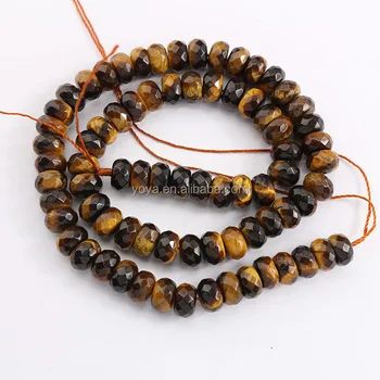 faceted tiger eye beads