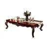 American Luxury Style Wood Carved Center Living Room Coffee Table